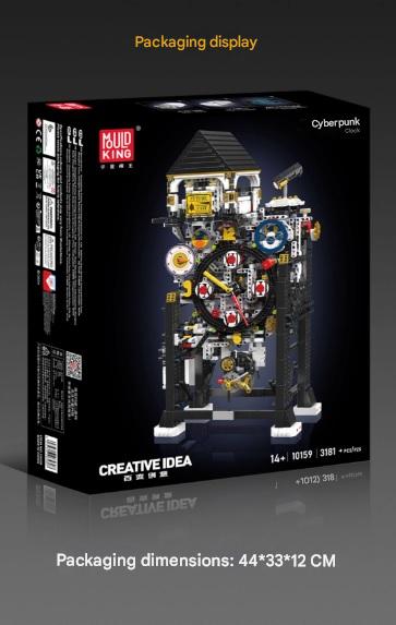 Yuxing 10159 Cyberpunk Clock Model Building Blocks Set
