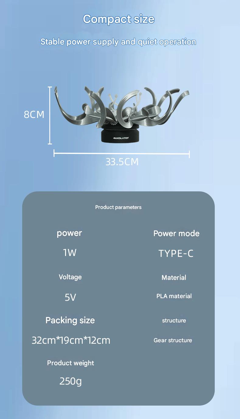 3D Cthulhu Mechanical Flower Desktop Ornament