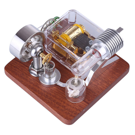 Stirling Engine Model Power Music Box