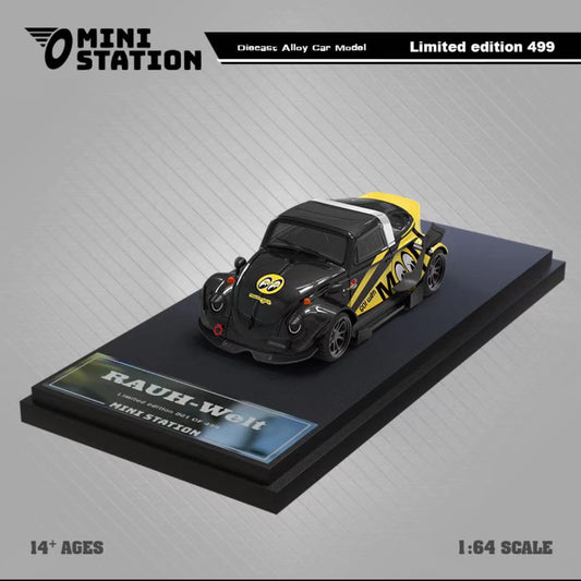 1:64 Volkswagen MS Beetle Moon Eye Alloy Car Model