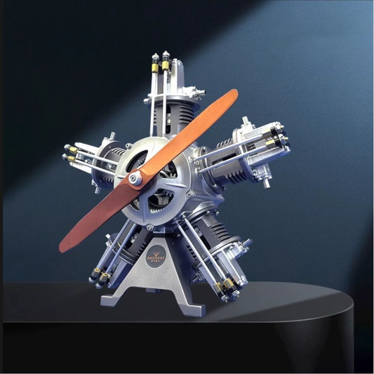 Electric Powered Aviation Five-Cylinder Star Engine Model Mechanical Assembly Toy