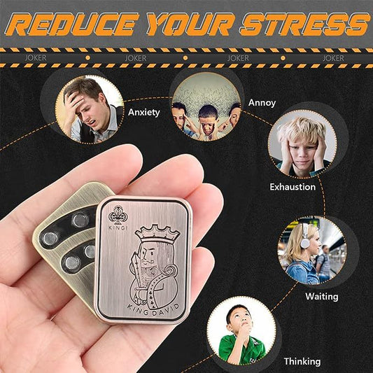 Pop Coin EDC Poker Card Metal Push Card Stress Relief Toy