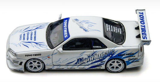1:64 Nissan Skyline GT-R R34 Drift Flame Diecast Car
