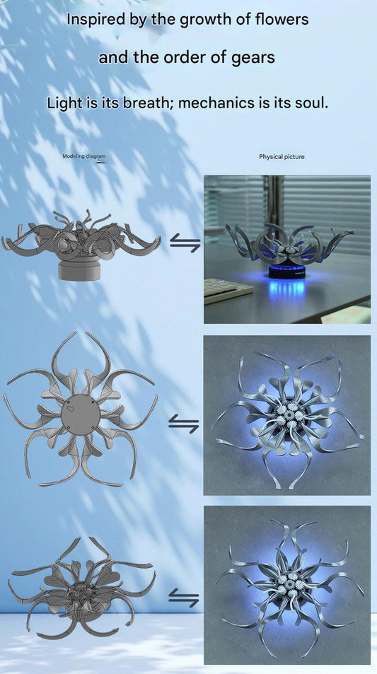 3D Cthulhu Mechanical Flower Desktop Ornament