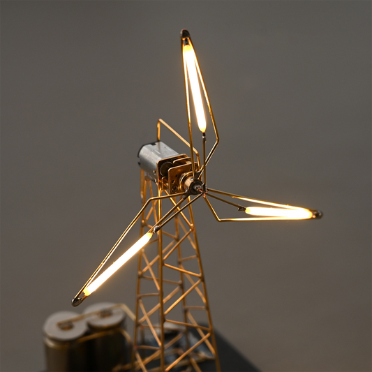 Desktop Rotating Windmill Model Night Light