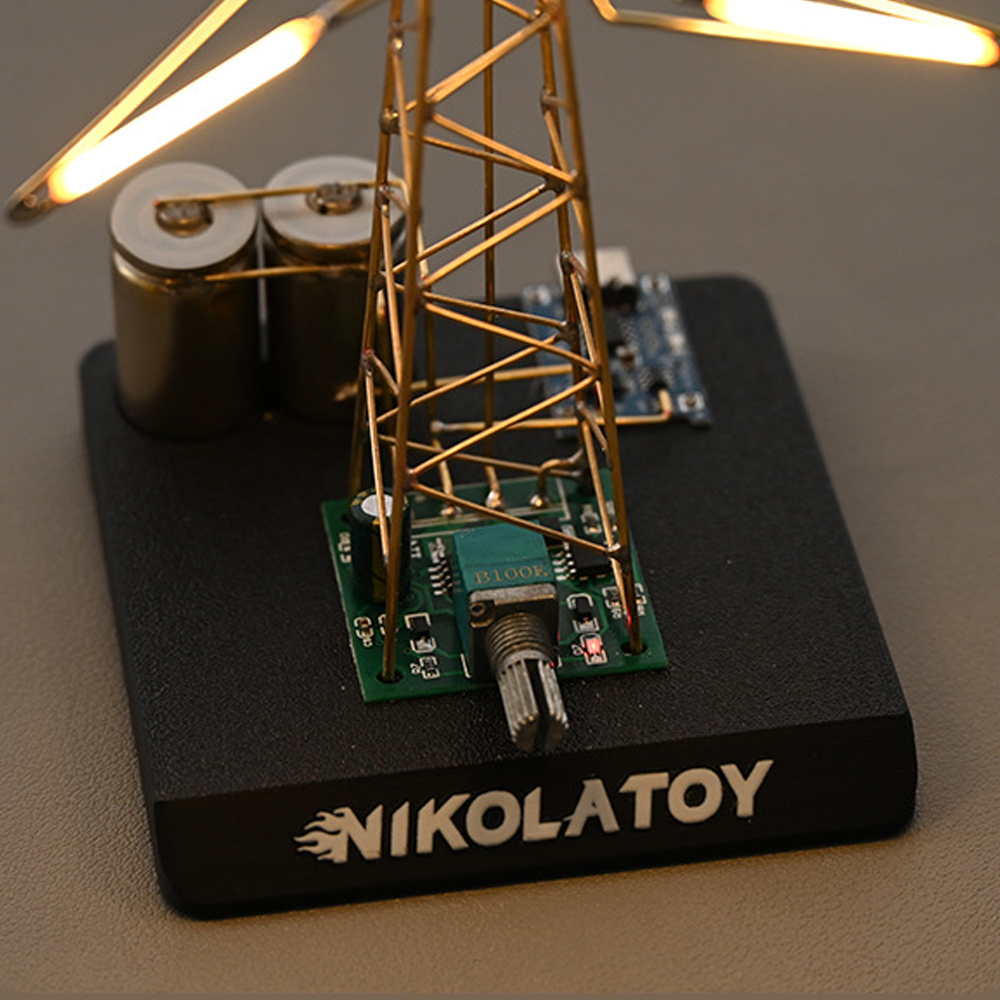 Desktop Rotating Windmill Model Night Light