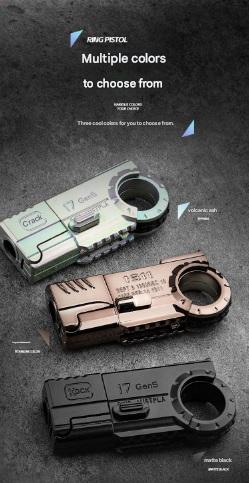 1911 Agent Glock Style Mini Ring Pistol Toy