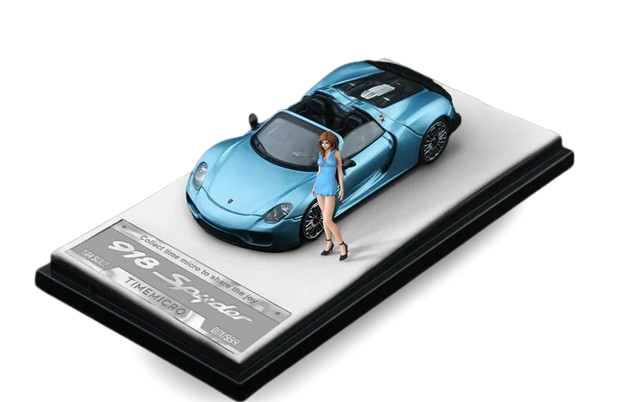 1:64 Porsche 918 Alloy Car Model With Doll