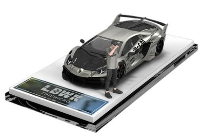 1:64 Lamborghini Lp700 Gtevo Combat Alloy Car Model With Doll