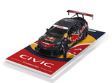 1:64 Honda Civic Red Bull Alloy Car Model With Doll