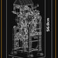 Yuxing 10159 Cyberpunk Clock Model Building Blocks Set