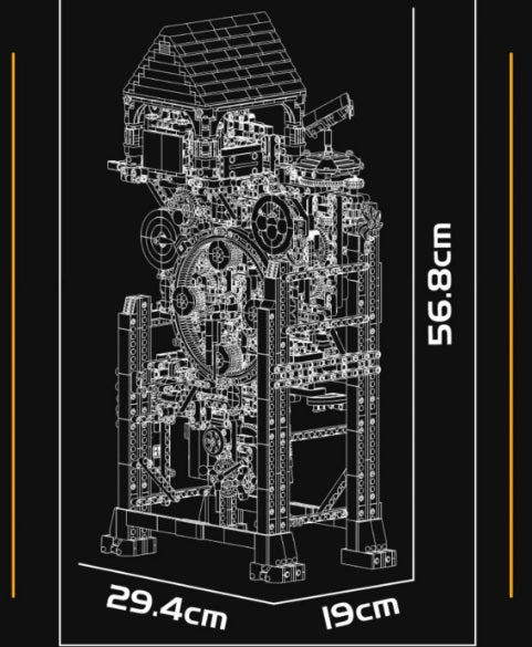 Yuxing 10159 Cyberpunk Clock Model Building Blocks Set