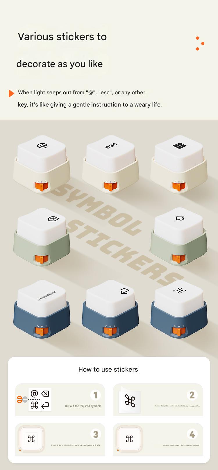 Mini Rechargeable Keyboard Decorative Night Light