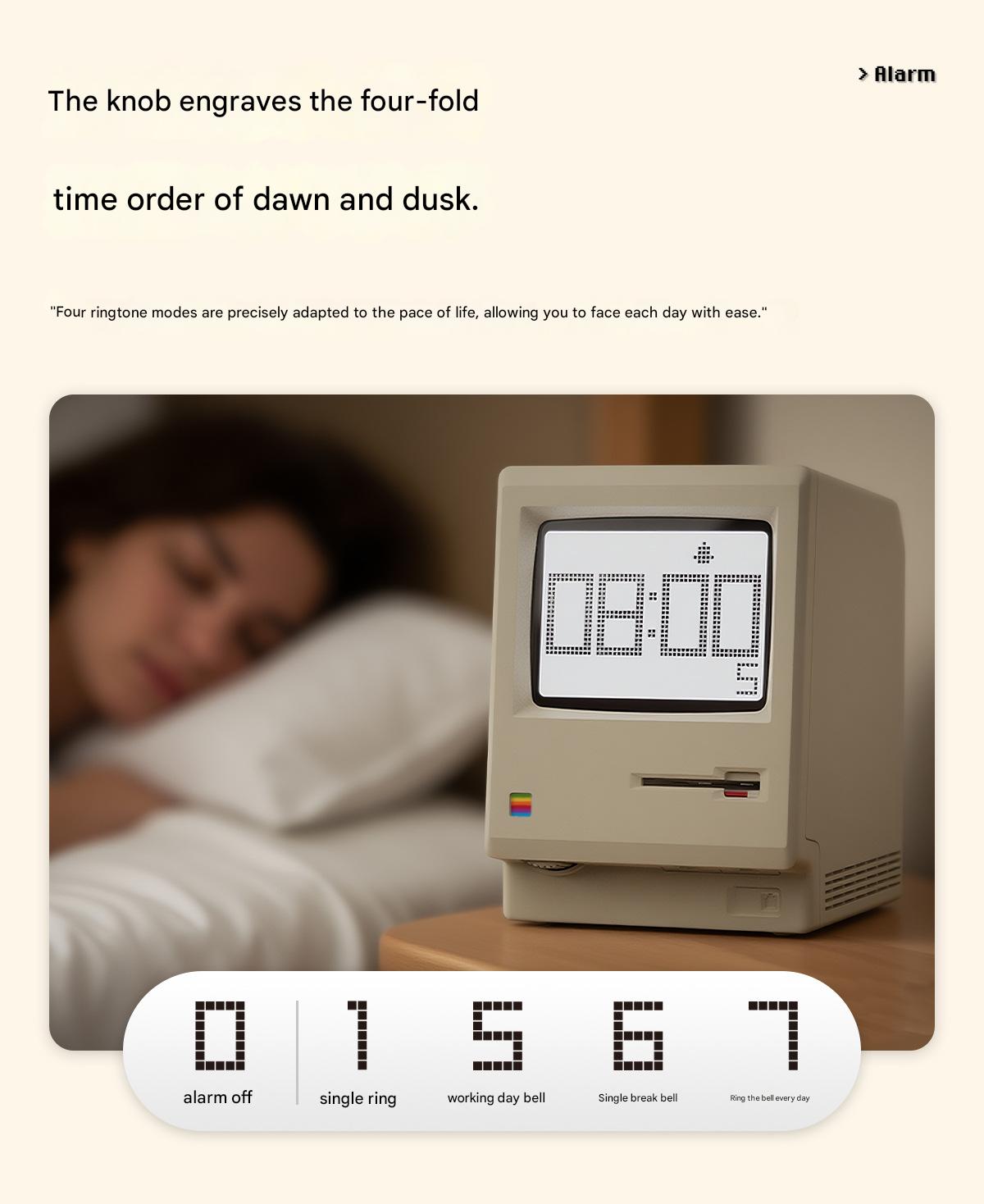 Maclock Macintosh Retro Alarm Clock