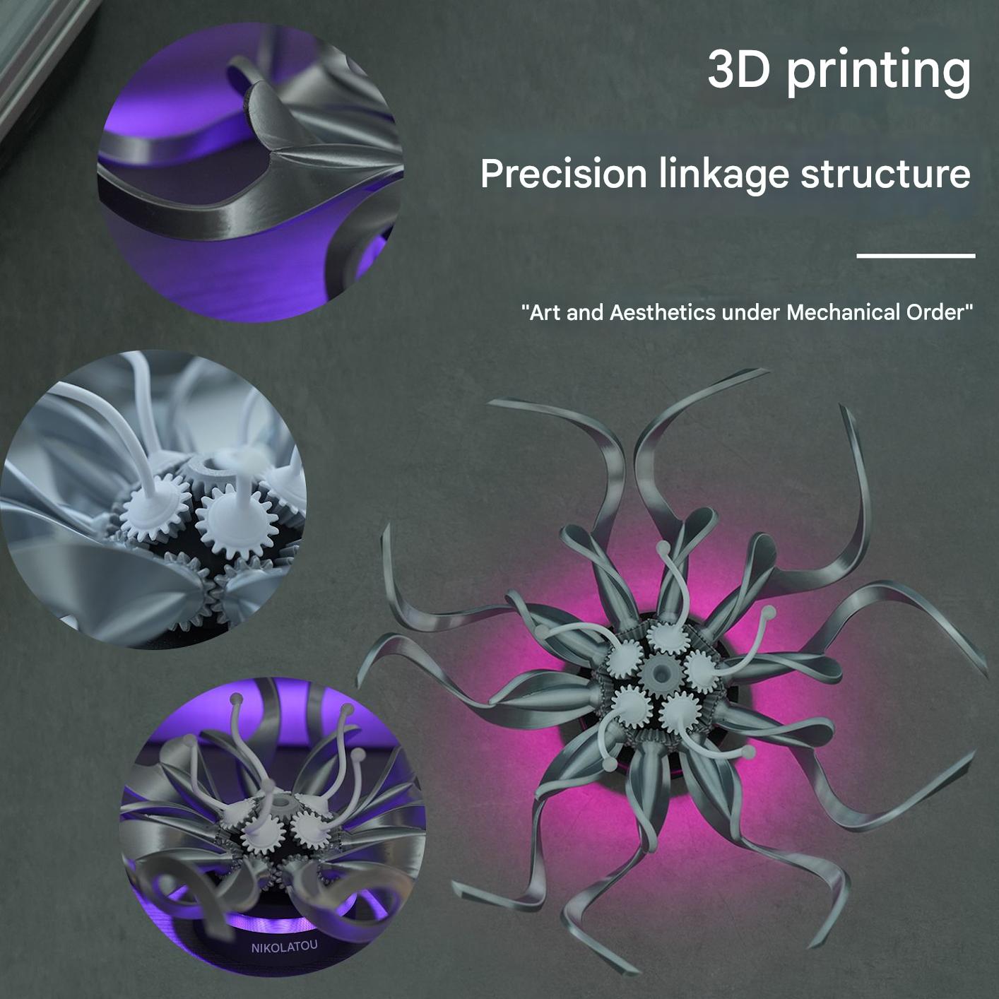 3D Cthulhu Mechanical Flower Desktop Ornament