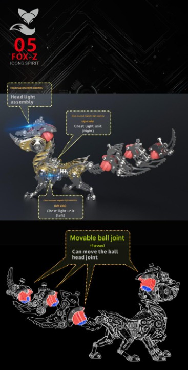 Fox 3D Metal Assembly Puzzle Kit