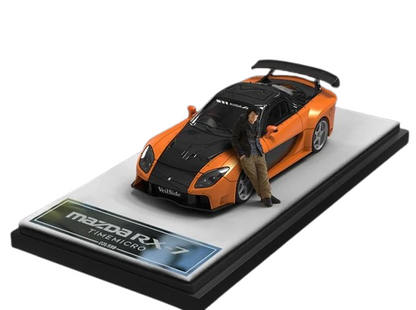 1:64 RX-7 Veilside Fast And Furious Alloy Car Model With Doll