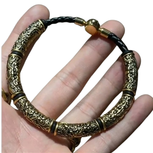Retro Black Gold Gourmet Semicircle Bracelet