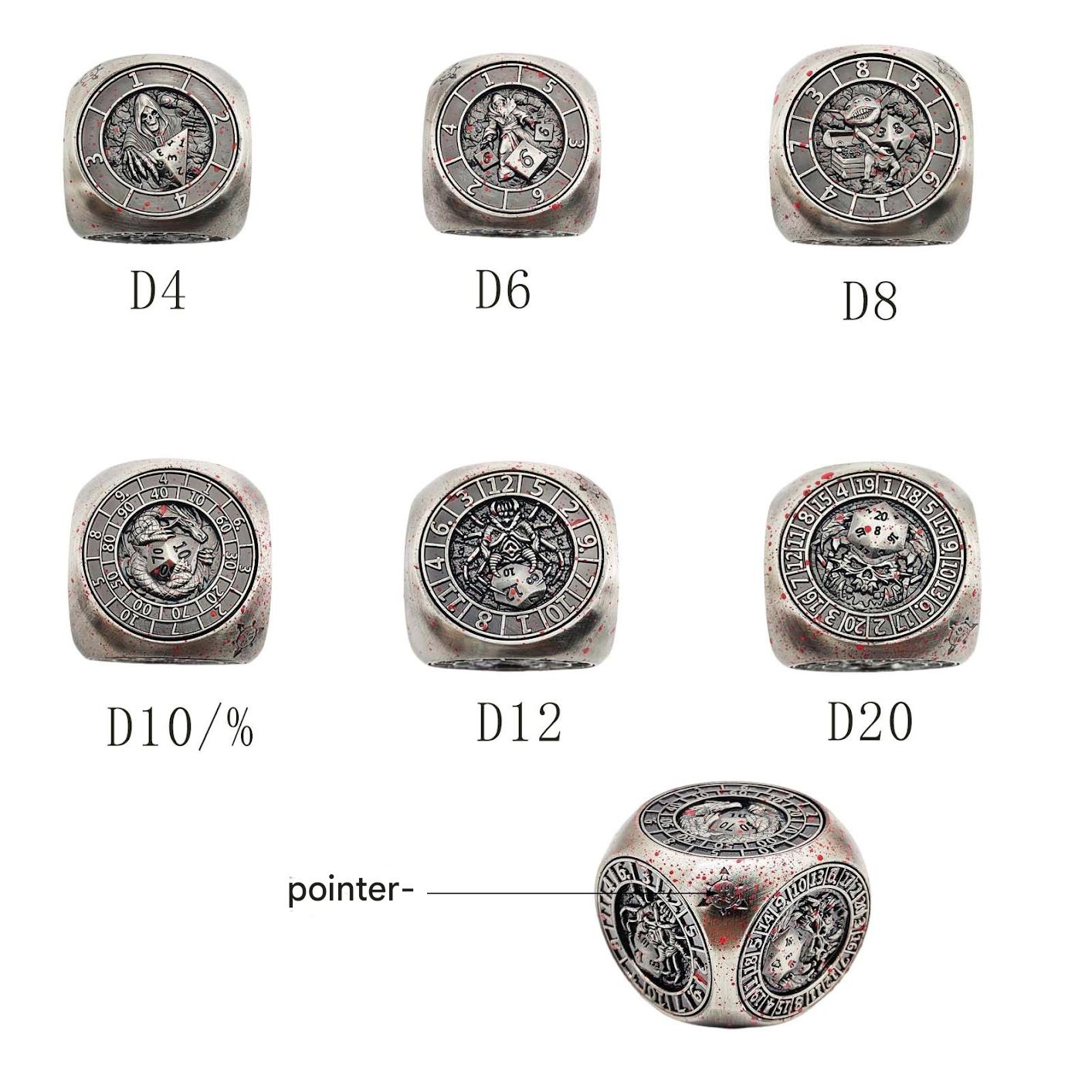 7 in 1 DND  Spinning Dice