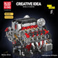 Yuxing 10130 F488 Supercar V8 Engine Building Blocks Set