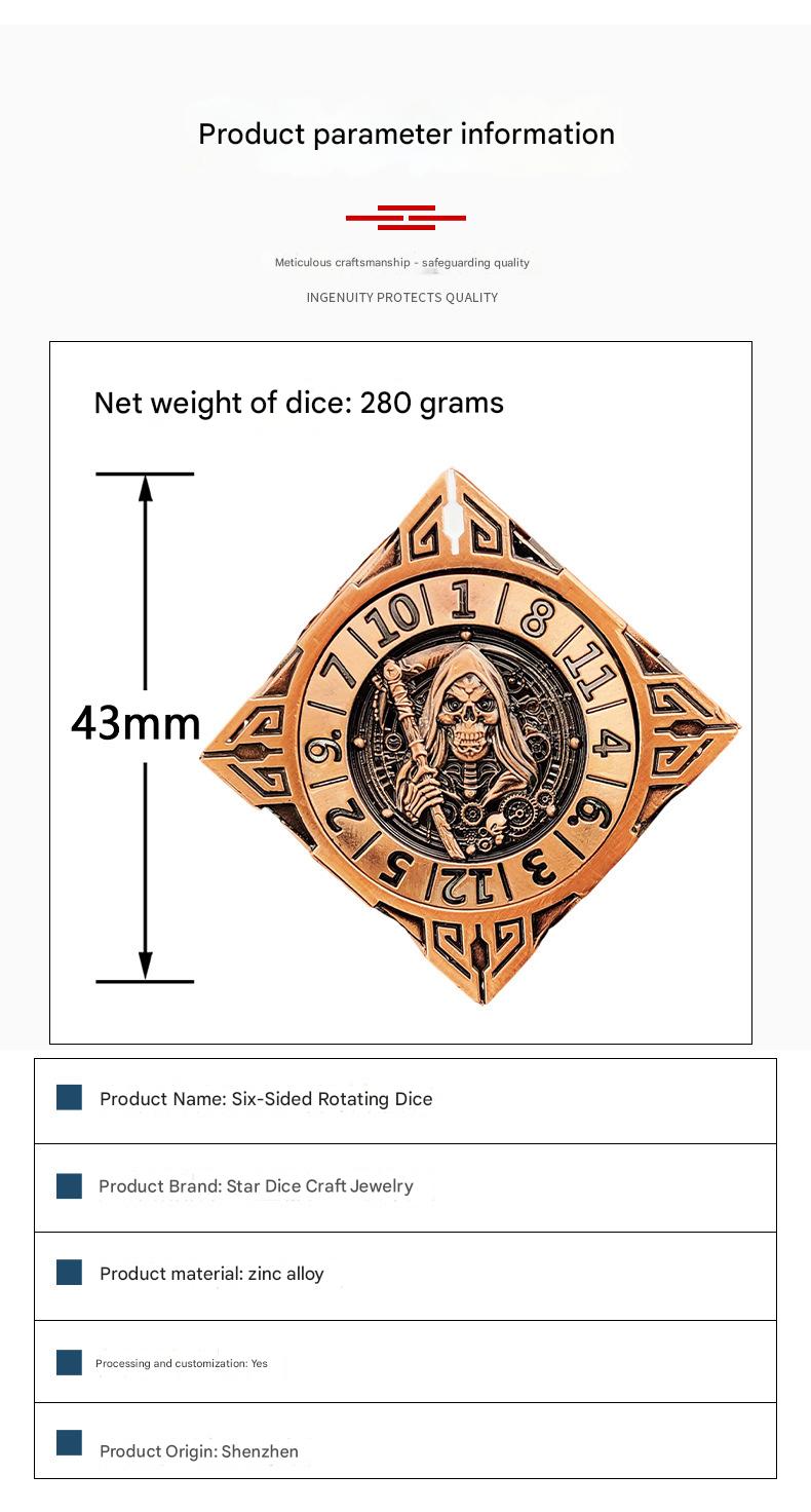 7 in 1 Six Sided Rotating Dnd Dice Set