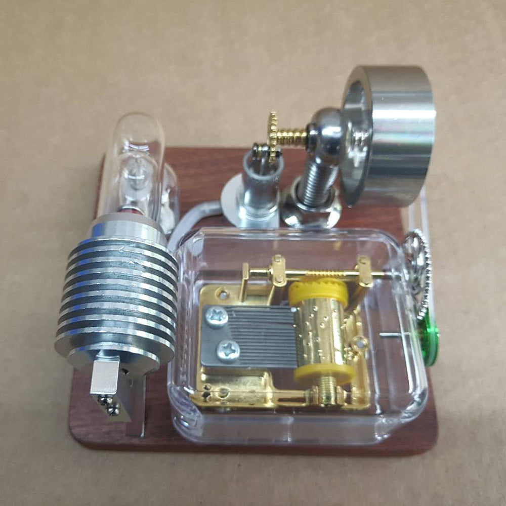 Stirling Engine Model Power Music Box