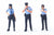 1:64 Police Doll Set