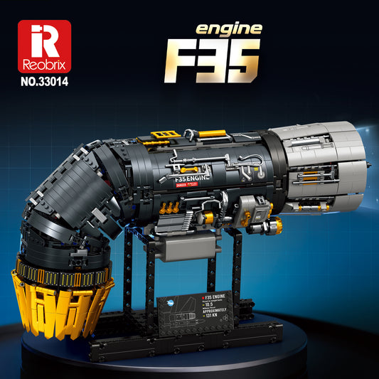 33014 F35B Mechanical Engine Assembly Building Block Model Kit