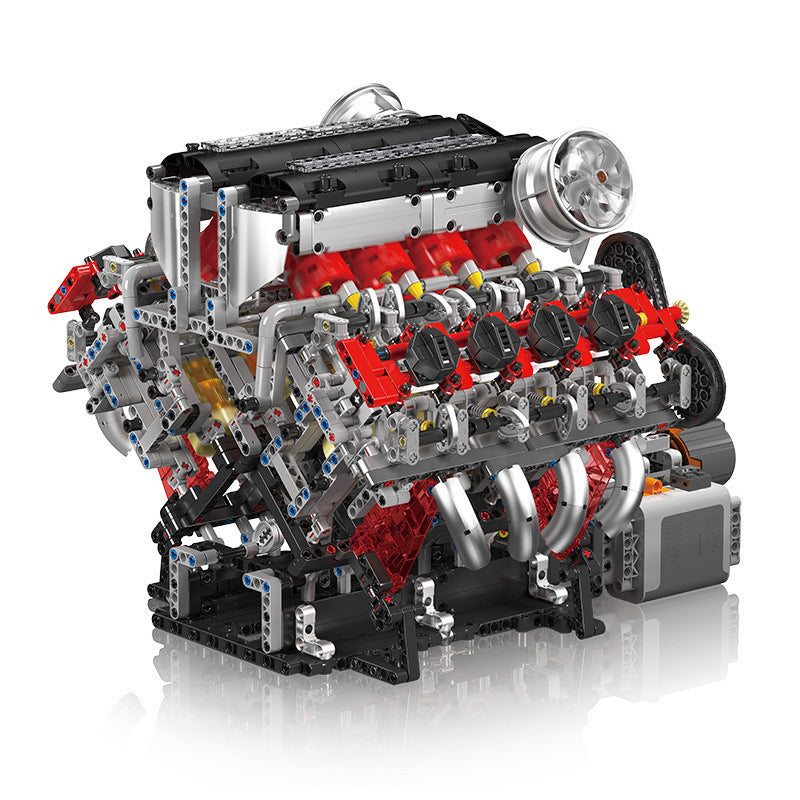Yuxing 10130 F488 Supercar V8 Engine Building Blocks Set