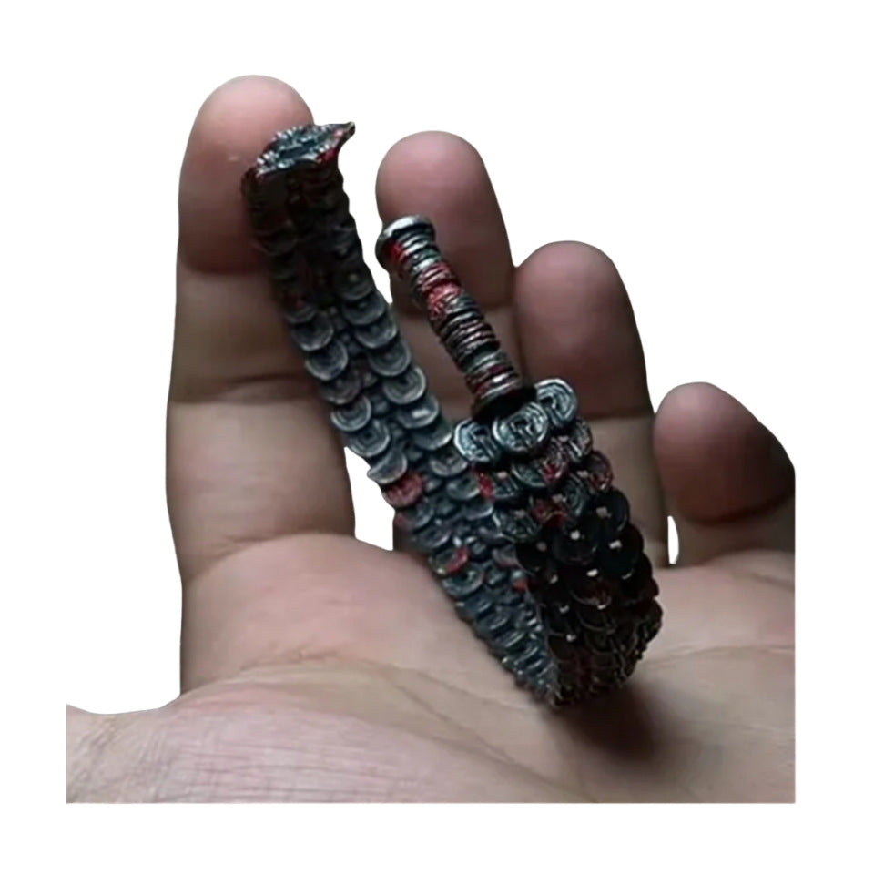 French Retro Copper Coin Open Sword Bracelet
