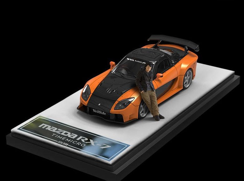 1:64 RX-7 Veilside Fast And Furious Alloy Car Model With Doll