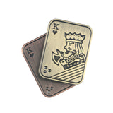 Pop Coin EDC Poker Card Metal Push Card Stress Relief Toy