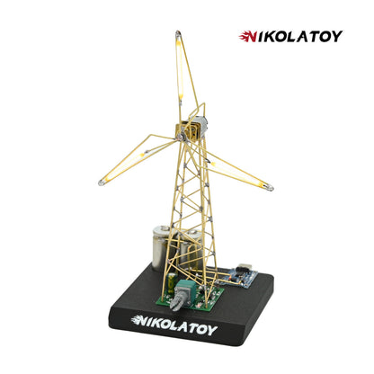 NIKOLATOY DIY Rotating Windmill Desktop Lamp