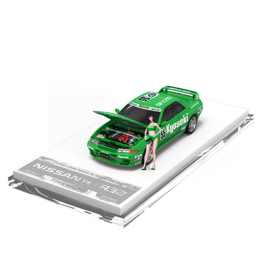 1:64 Nissan GTR R32 Racing Alloy Car Model With Doll