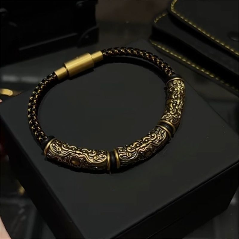 Retro Greedy Black Gold Bracelet