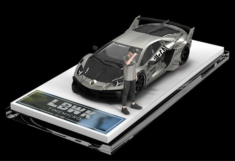 1:64 Lamborghini Lp700 Gtevo Combat Alloy Car Model With Doll
