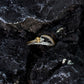 Retro Snake Emerald Open Ring