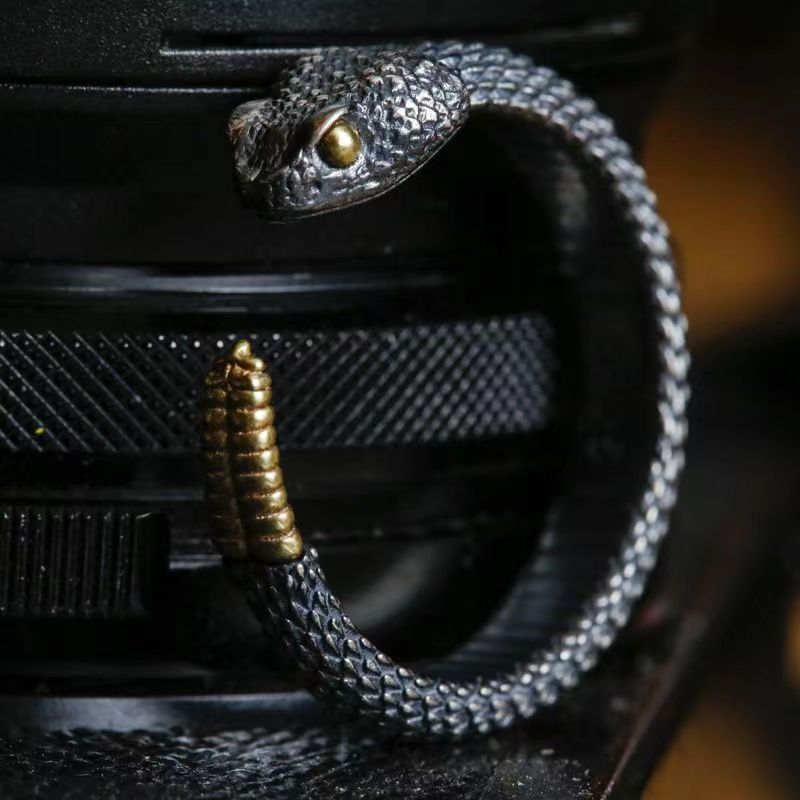 Retro Rattlesnake Open Ring