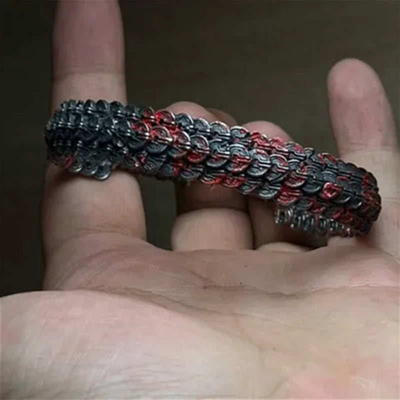French Retro Copper Coin Open Sword Bracelet