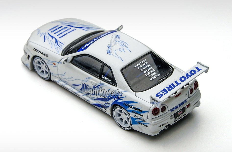 1:64 Nissan Skyline GT-R R34 Drift Flame Diecast Car