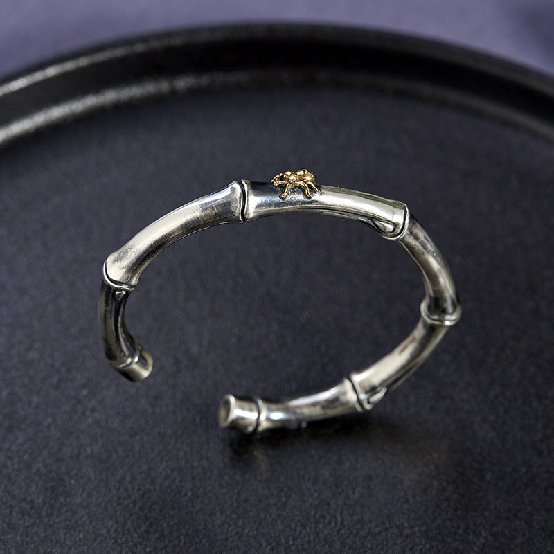 Retro Bamboo Open Bracelet