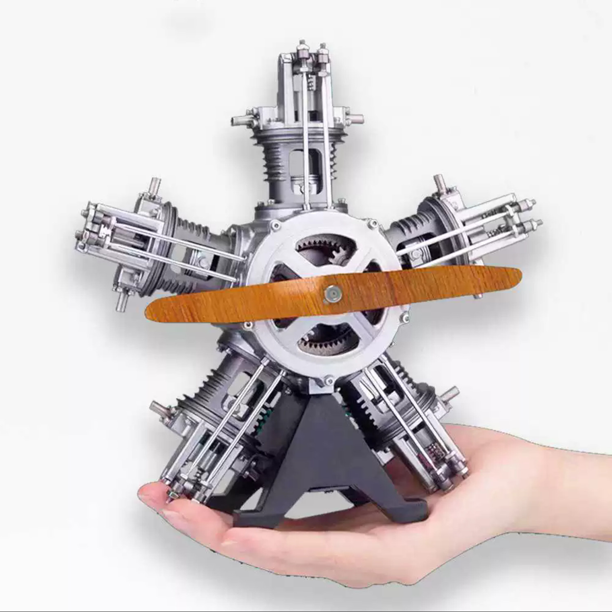 Electric Powered Aviation Five-Cylinder Star Engine Model Mechanical Assembly Toy