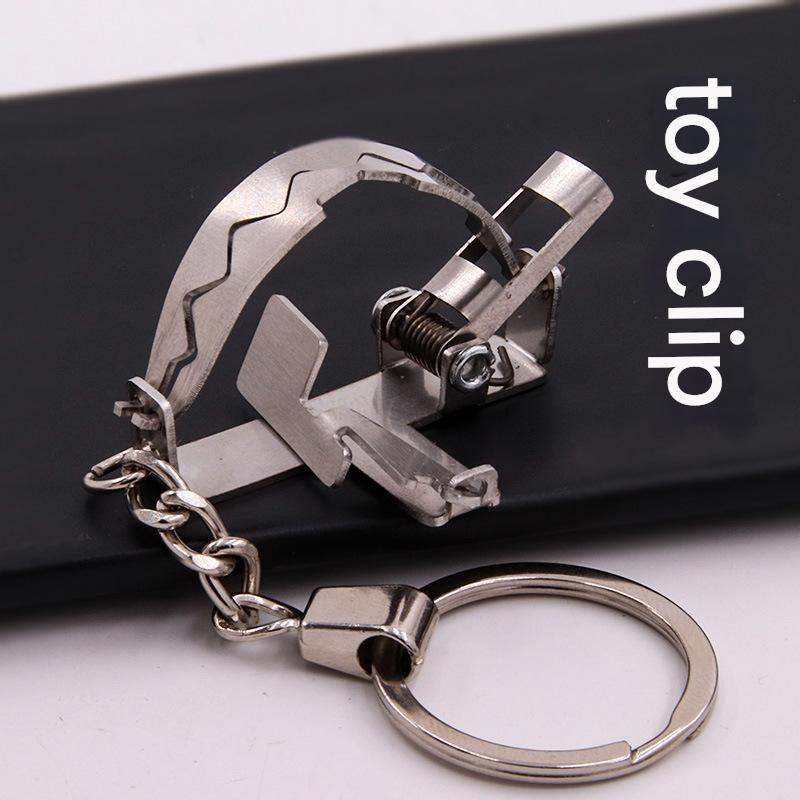 Mini Stainless Steel Mouse Trap Keychain