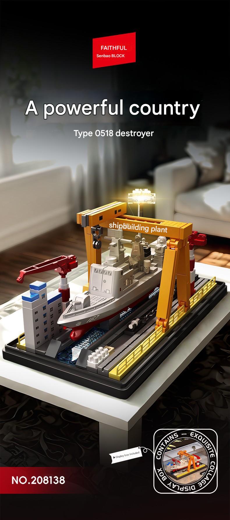 Senbao 208138 Destroyer 015B Building Blocks Set