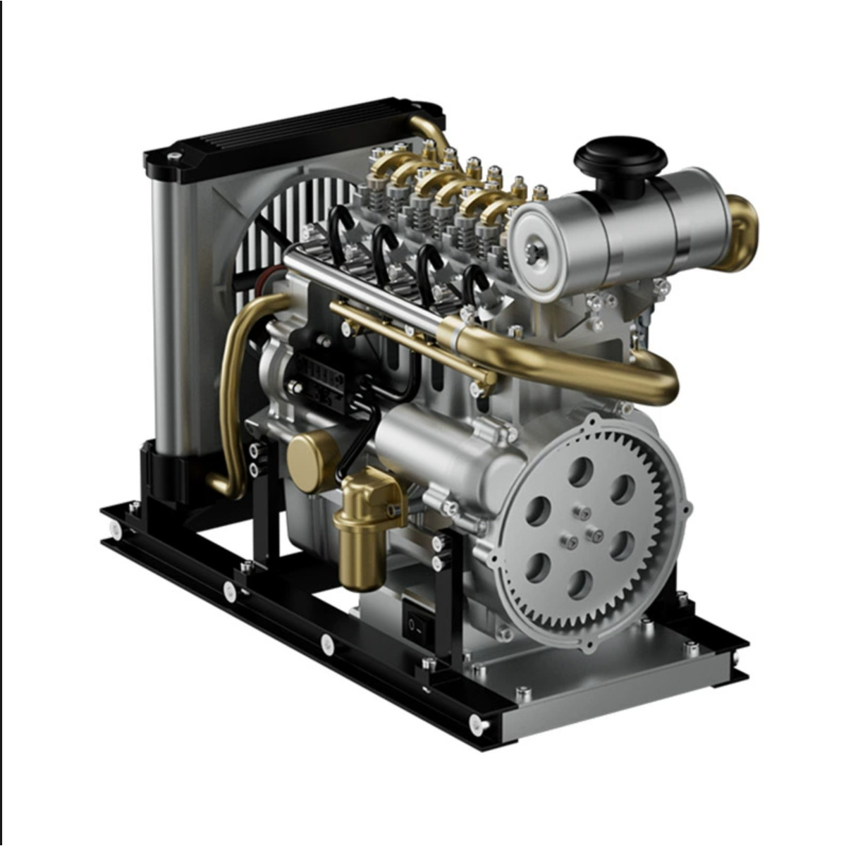 Mini Four-Cylinder Diesel Metal Mechanical Engine Model