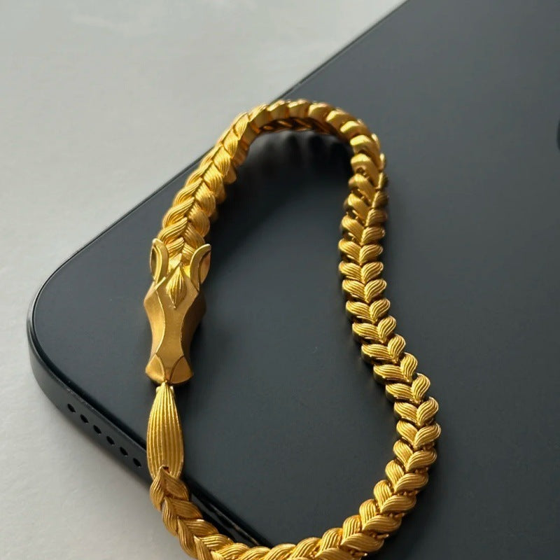 Golden Rice Horse Success Bracelet
