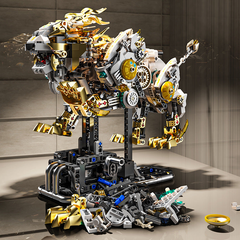 13090 Mechanical Lion Building Blocks Assembly Model Kit
