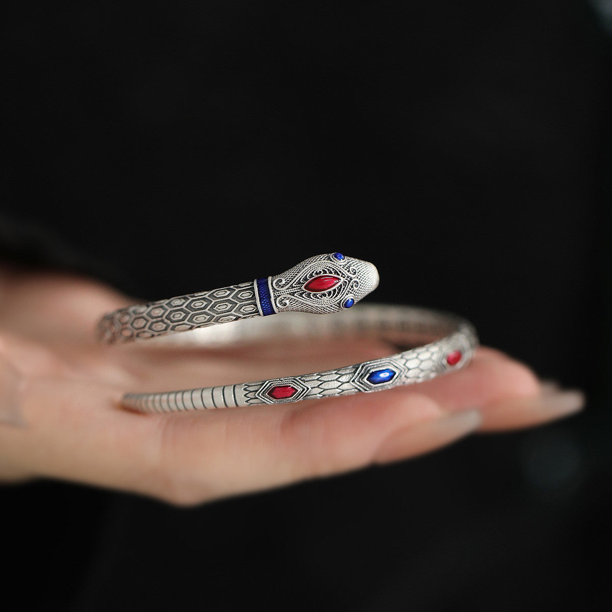 Spirit Snake Enamel Bracelet