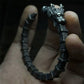 Retro Engraved Lei Zu Fa Whip Open Bracelet