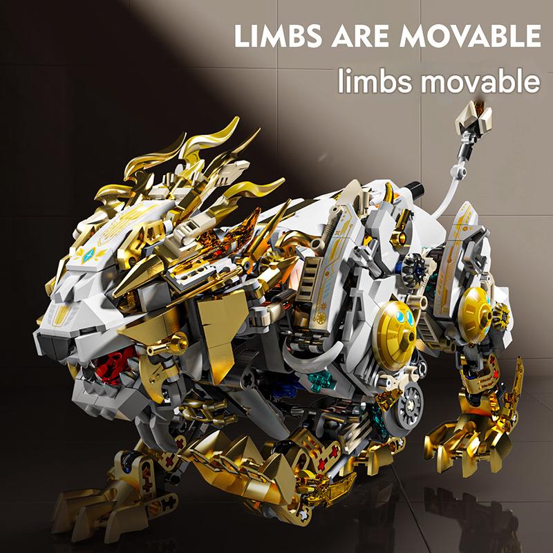 13090 Mechanical Lion Building Blocks Assembly Model Kit
